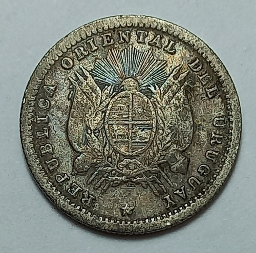 Uruguay - 10 Centesimos 1877 A - Km 14 (ref 278)