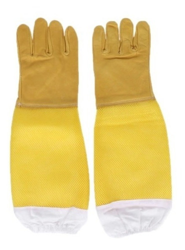 Imagen 5 de 10 de Guantes Apicultura Piel Manga Malla Abejas Envio Gratis Miel