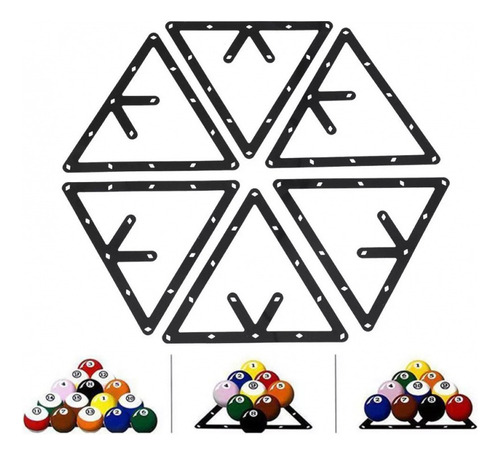 . 6* Soporte Bola Billar, Mesa Posicionamiento, Taco De