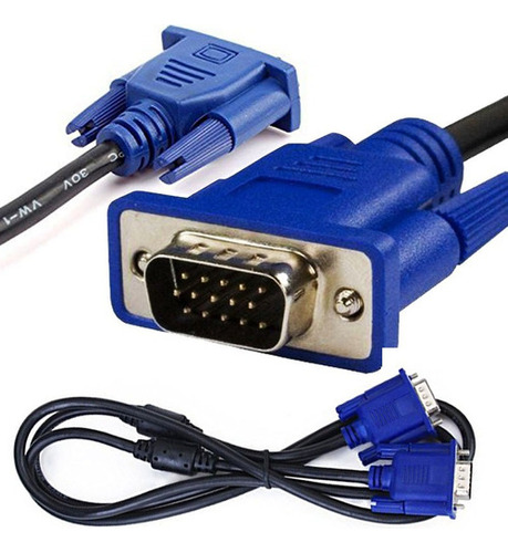 Cable Vga Monitor Doble Filtro Macho Macho Proyector Lcd Pc