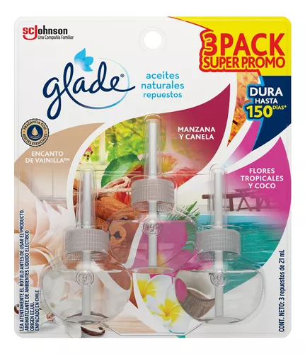 Glade Desodorante Ambiental Eléctrico Rep. X3 Mix 63ml | Cuotas sin interés
