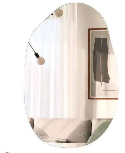 Espelho Orgânico C/led Decorativo Lapidado 1,00x60 Grande Cor da moldura Led quente 110v