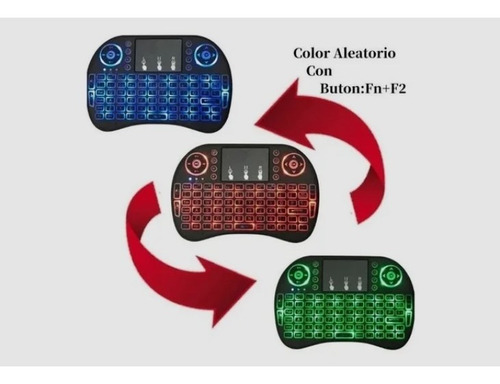 Mini Teclado Inalámbrico Con Iluminación Led Mouse Touchpad