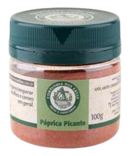 Páprica Picante Companhia Das Ervas 100g - Sabor Intenso