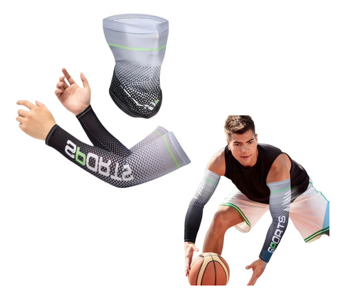 Conjunto De Manguito Deportivo De Seda Ice Y Protector Uv
