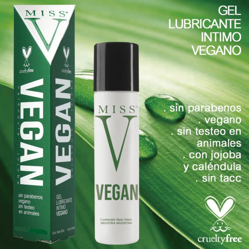 Imagen 2 de 8 de Gel Intimo Lubricante Miss V Vegano