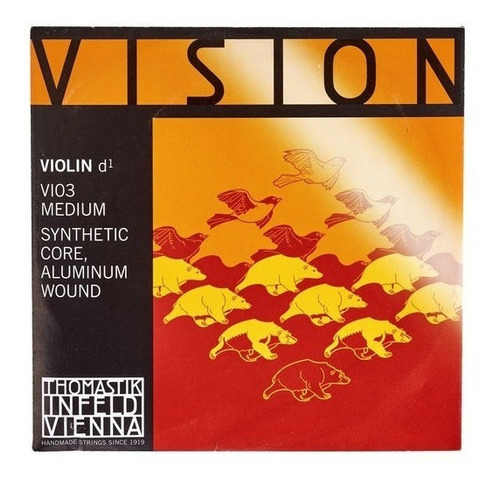 Cuerda Violín 4/4 3era Re Thomastik Vision Synthetic Medium
