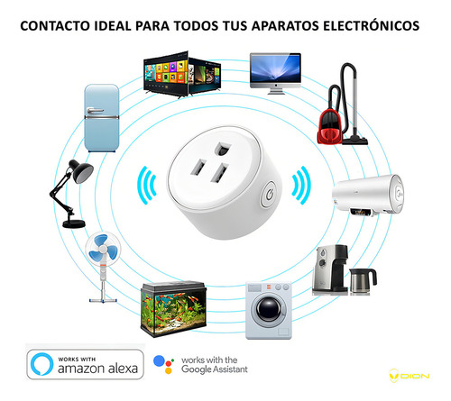 Dion Enchufe Inteligente Wifi, Ialámbrico Smart Home Plug, Con Amazon Alexa, Google Home Y Ifttt
