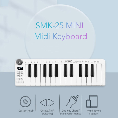 Teclado Midi Controlador Midi De 25 Teclas Teclado Mini Midi