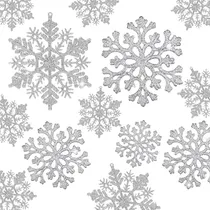 Comprar Adornos Navideños Con Forma De Copos De Nieve Krisdecor, Plá