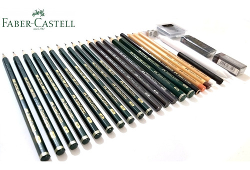 Imagen 3 de 3 de Faber Castell Combo De 26 Piezas / Grafitos Y Carboncillos