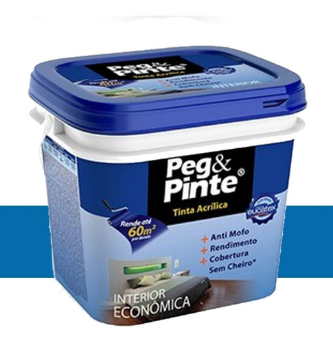 Tinta Acrílica Eucatex Peg & Pinte 3,6 Litros Azul Navegante