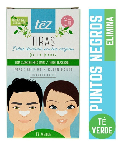 Tiras Facial Tez Elimina Puntos Negros X 6und