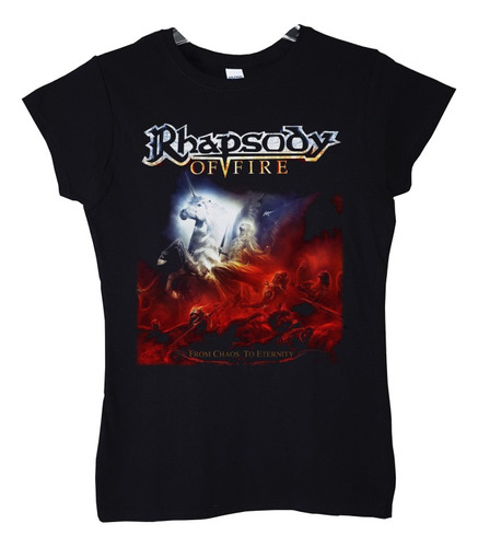 Polera Mujer Rhapsody Of Fire From Chaos To Eternity Metal A