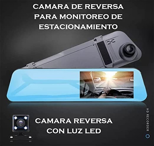 Primetechs Retrovisor Touch 2mp 1080p Full Hd Doble Cámara