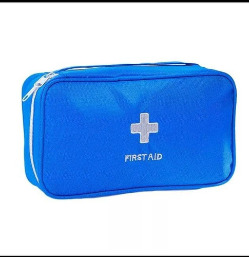 Necessaire Bolsa Porta Medicamentos E Primeiros Socorros Cor Azul