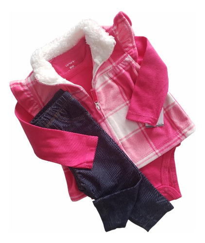 Conjunto Carters Chaleco Polar Body Manga Larga Calza 