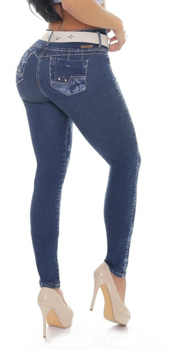 Imagen 2 de 8 de Jeans Colombiano Levanta Cola 13941 Cheviotto