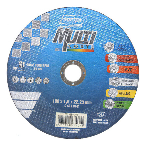 Disco Multicorte 1.6mm 7x1/16x7/8'' Norton Pack 3 C Silicio