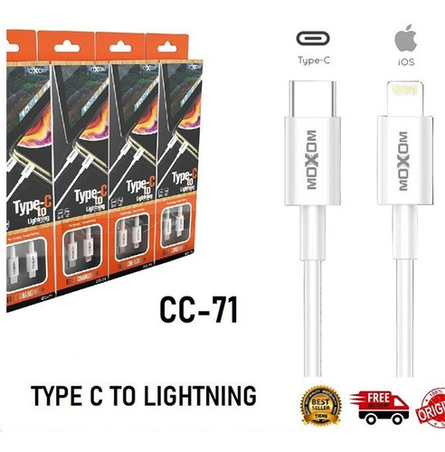 Cable Moxom Usb C A Lightning Certificado Tienda Chacao