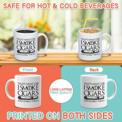 Taza De Café Con Cigarrillos, 11 Oz, Fumo Cigarros Y Sé Cosa