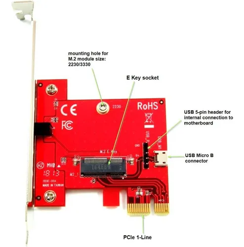 Tarjeta Adaptadora Pci Express X1 De Ableconn Pexm2150e Con
