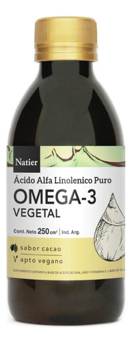 Omega 3 Natier Ácido Alfa Linolenico Puro Vegano 250ml