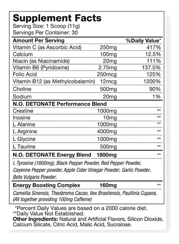 Pre- Entreno Oxy 4 N.o Detonate 330gr Limonada - Hexacore Sabor Lemonada