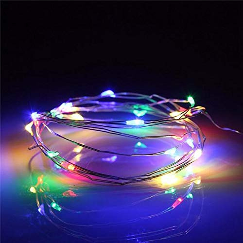 20 Luces Led Multicolores Parpadeantes, Cable (6ft, A Pilas)