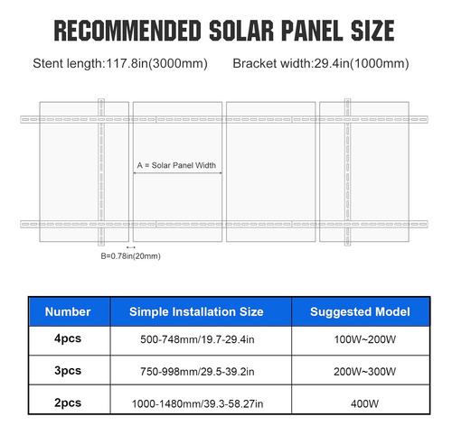 Sistema De Kit De Soportes De Montaje De Panel Solar De Múlt
