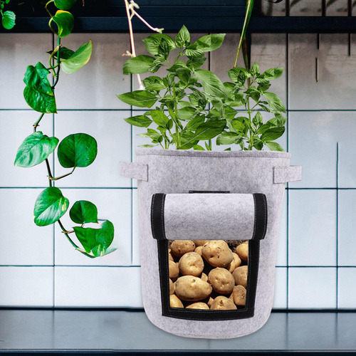2 Bolsa De De Patatas, Gris Claro Gris Claro 23cmx28cm