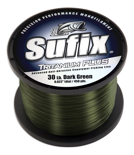 Sufix Tritanium Plus Linea Pesca (1 Libra Color Verde Oscuro