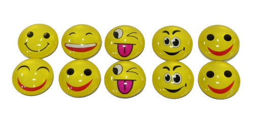 Imagen 1 de 5 de Imanes Decorativos Para Heladera Emoji Emoticon X 10 Unidade