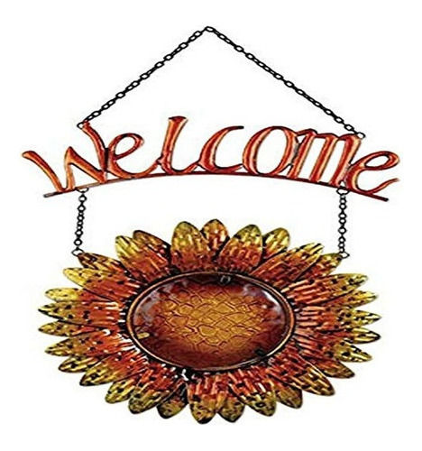 Sunset Vista Designs Metal And Glass Hanging Sunflower Welco