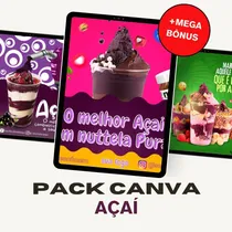 Comprar Pack Canva Açaí +de 399 Artes Editáveis Artes Prontas +bônus
