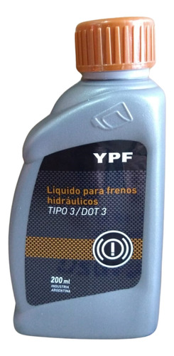 Liquido De Frenos Dot 3 Ypf X 200ml   Ypf