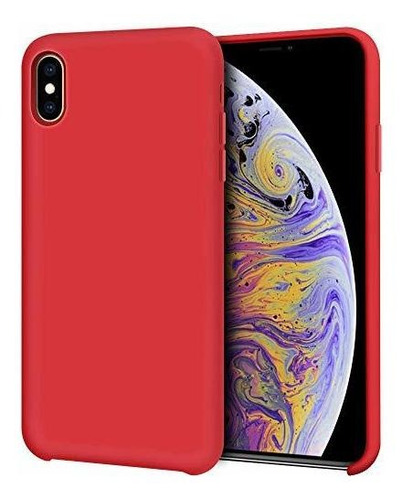  Funda Roja Suave Tudia Protectora Para iPhone XS Max 2018  