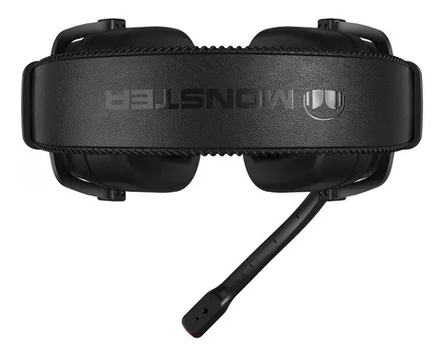 Audifonos Gamer Monster 7.1 Cancelacion Ruido Rgb Kmh7-hbk Color Negro