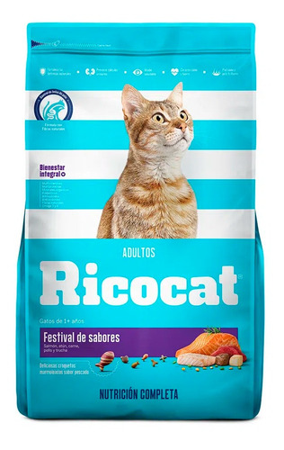 Comida Para Gato Ricocat Adulto Festival De Sabores 9kg