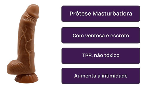 Penis Realistico Prótese Masturbadora Grande Grosso Macio