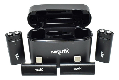 Micrófono Corbatero Inalambrico Doble Receptor Usb-c