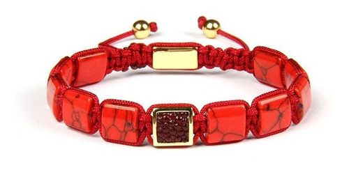 Pulsera De Piedra Roja Jaspe Hombre Y Mujer Moda 2020.