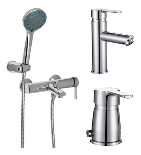 Juego Griferia Monocomando Completo Baño Hydros Calyx Promo