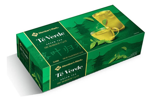 Té Verde Puro Natural Premium Member's Mark 100 Sobres
