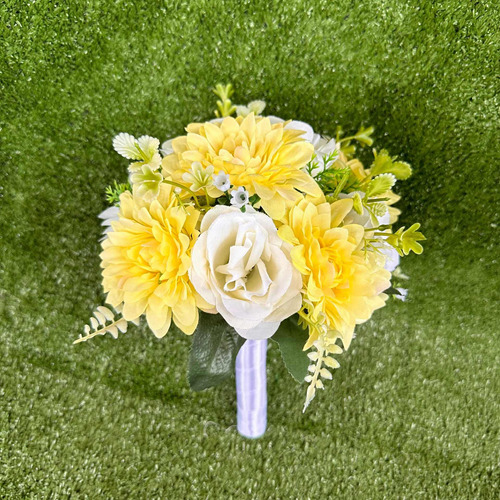 Buquê De Noiva Artificial Para Casamento Flores Do Campo | MercadoLivre