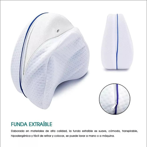 Cojin Almohada Para Piernas Ortopedica Viscoelastica 24x24cm
