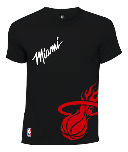 Camiseta Fanatico Basketball  Logo Nba Miami Heat
