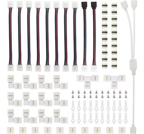 95pcs 5050 Rgb Led Tira Conector Kit Con Forma De T