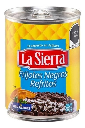 Frijoles La Sierra Negros Refritos Refritos 580 Gr