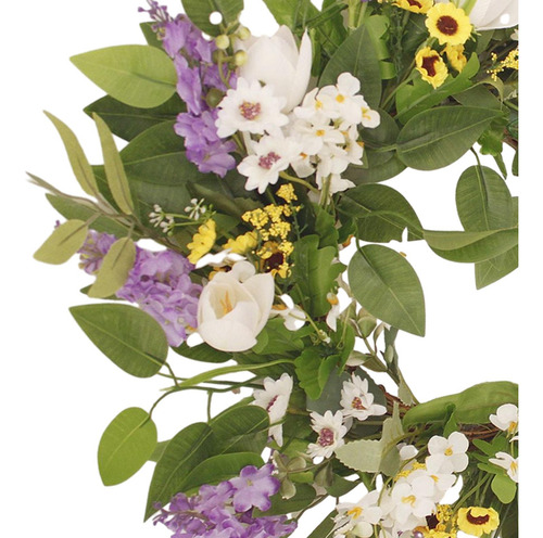 Corona De Flores Naturales Para Decoración De Hogar